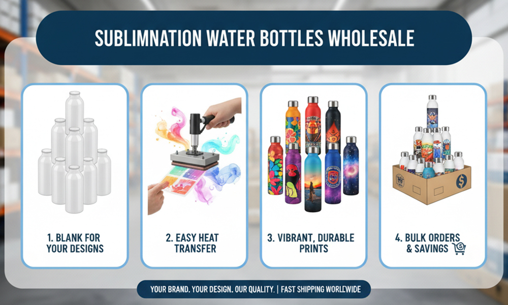 Sublimation water bottles wholesale blank bottles for custom printing